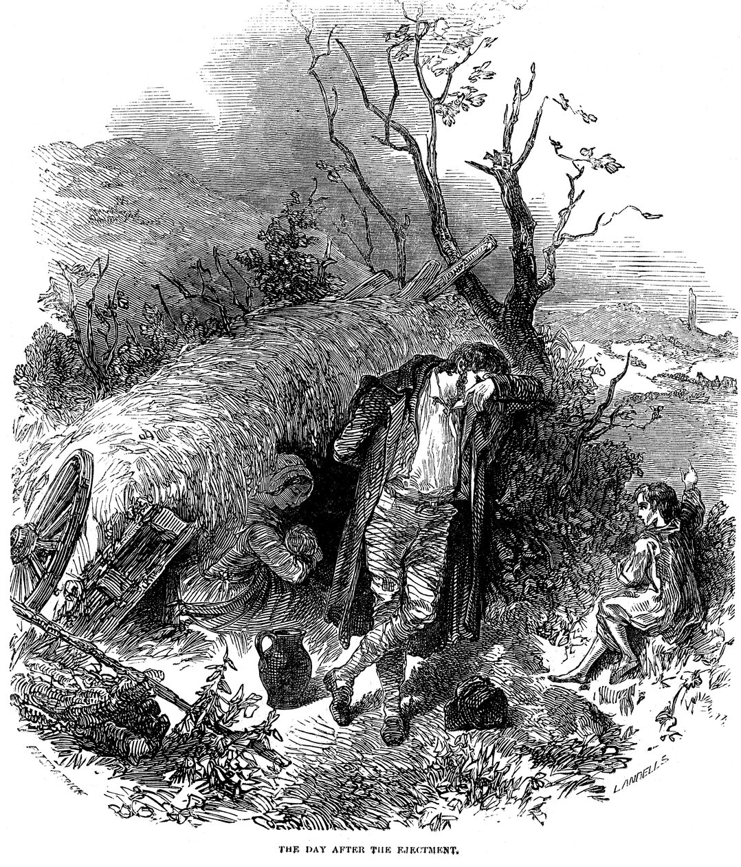 Famille paysanne irlandaise expulsée, 1848 - Unbekannt