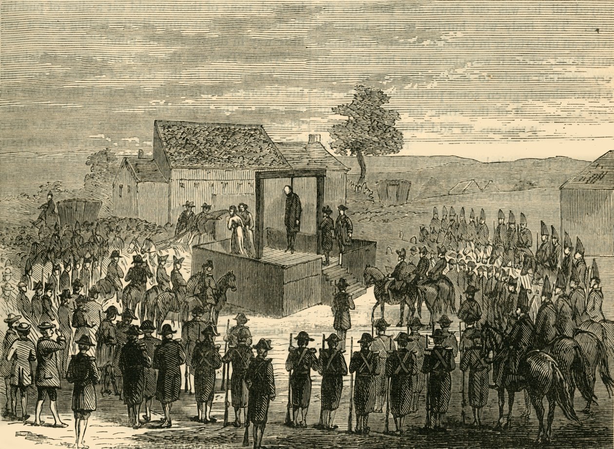 Exécution de Lord Ferrers à Tyburn, 1760, vers 1876 - Unbekannt