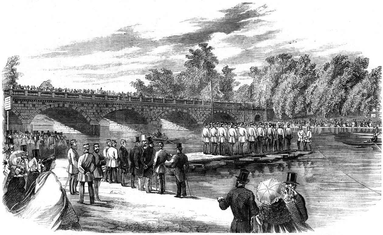 Expériences avec le ponton du capitaine Fowkes sur la Serpentine, Hyde Park, Londres, 1860 - Unbekannt
