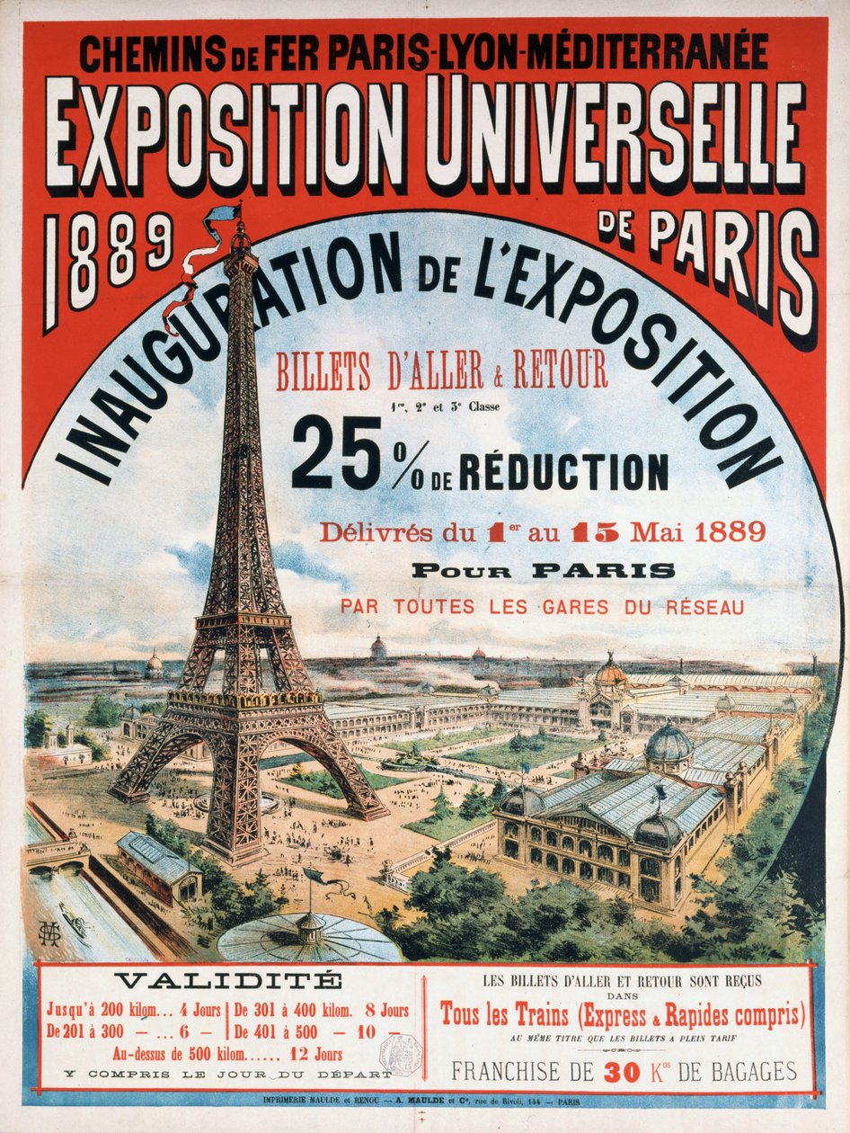 Exposition universelle de 1889, 1889 | Unbekannt