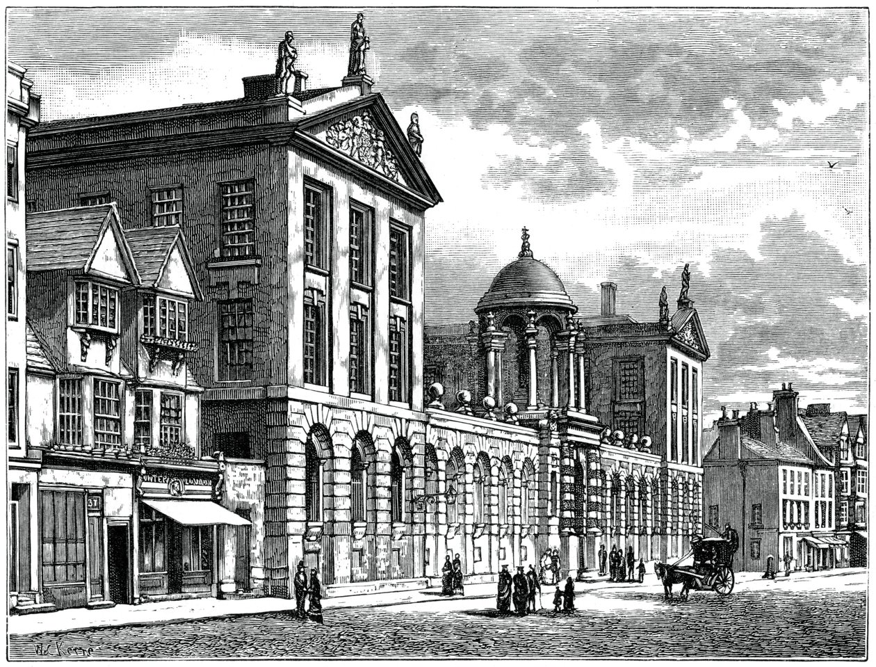 Façade du Queens College, Université d