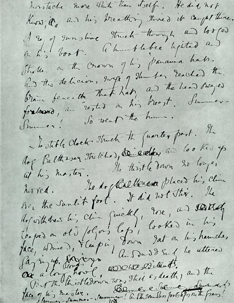 Page fac-similé du manuscrit pour Indian Summer of a Forsyte, par John Galsworthy, 1918, 1928 - Unbekannt