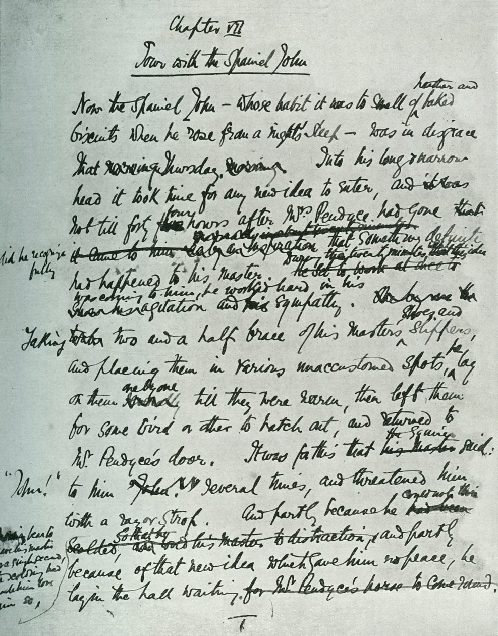 Page fac-similé du manuscrit de The Country House, par John Galsworthy, 1907, 1928 - Unbekannt