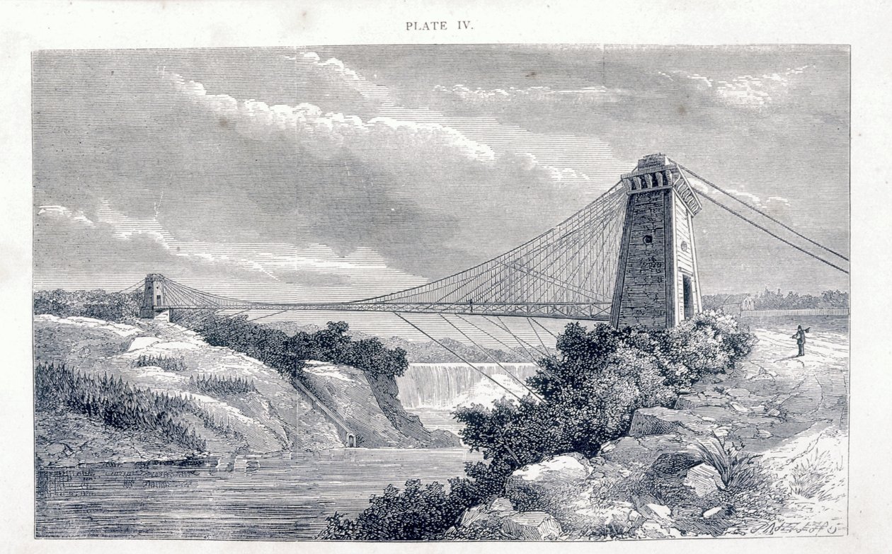 Pont suspendu de Falls View, Niagara, Amérique du Nord, vers 1869-1889 - Unbekannt
