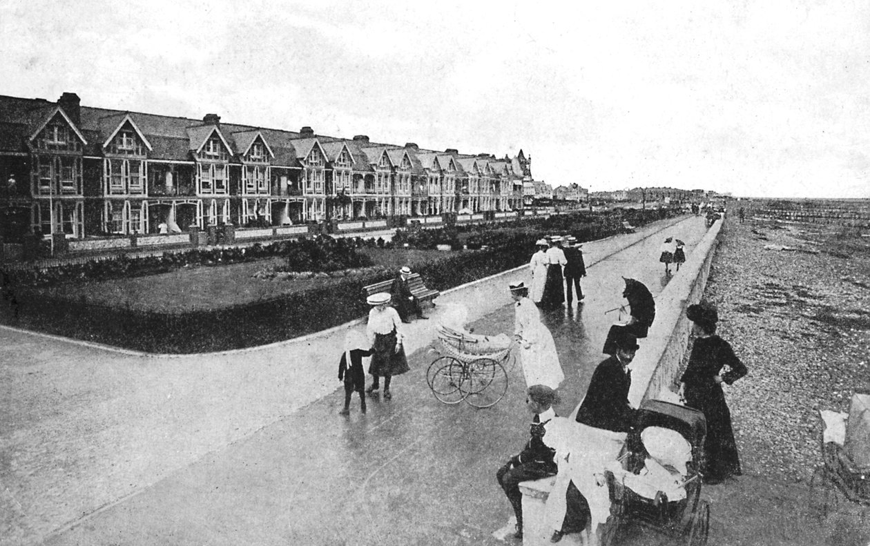 Familles en promenade sur New Parade, East Worthing, West Sussex, vers 1900-1920 - Unbekannt