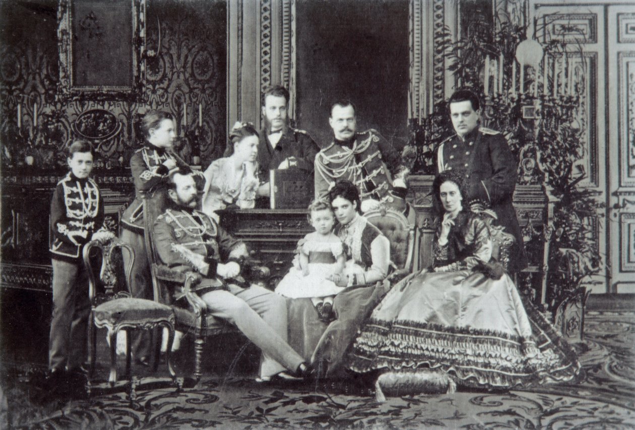 Portrait de famille du tsar Alexandre II de Russie, 1860s - Unbekannt