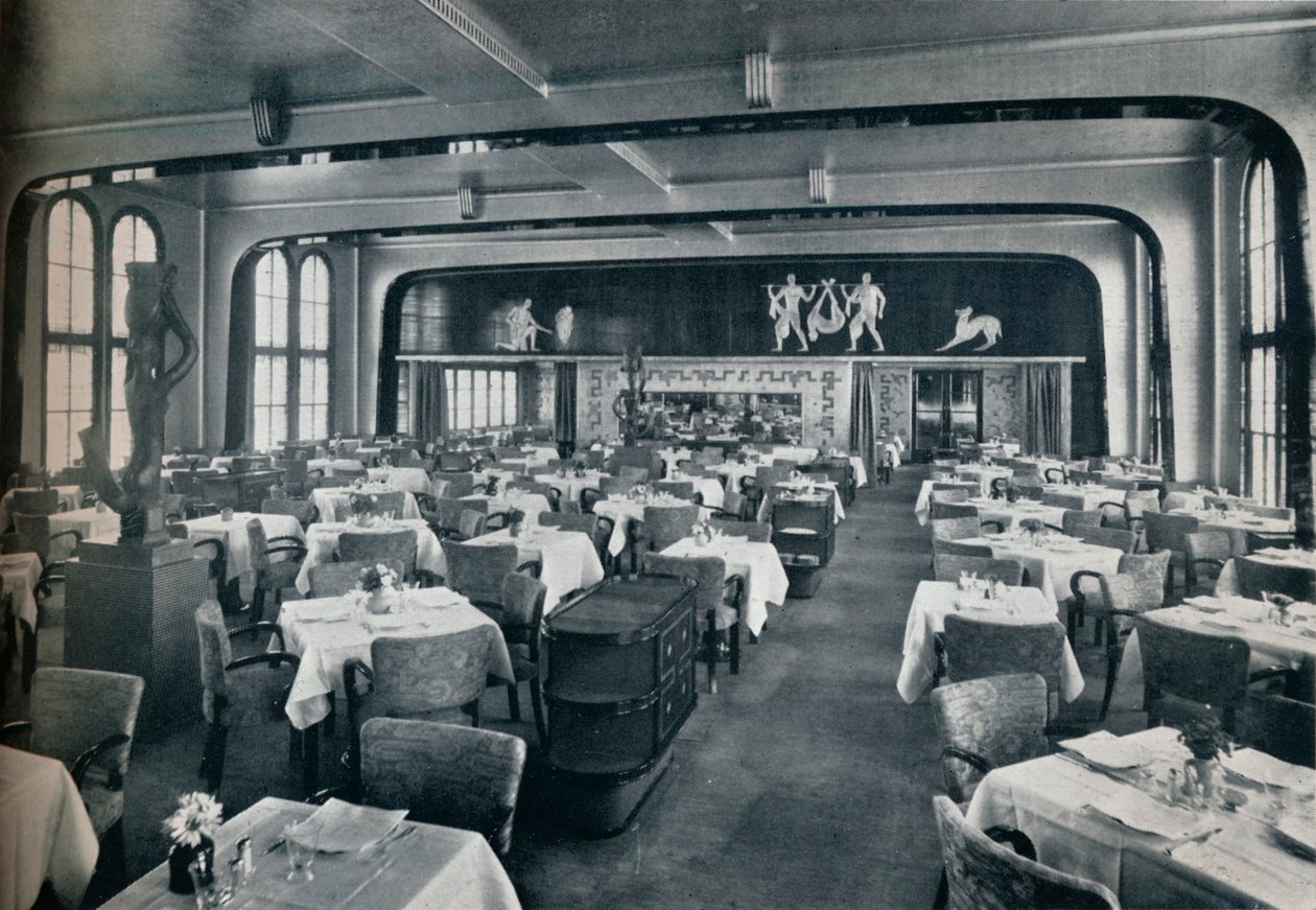 Salle à manger de première classe à bord du Victoria, 1931 - Unbekannt
