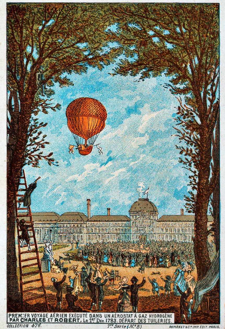 Premier voyage aérien par Charles et Robert, Paris, France, 1783 - Unbekannt
