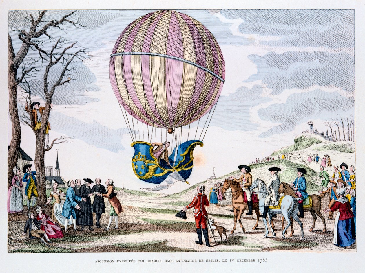Premier vol habité en ballon à hydrogène, France, 1er décembre 1783 - Unbekannt