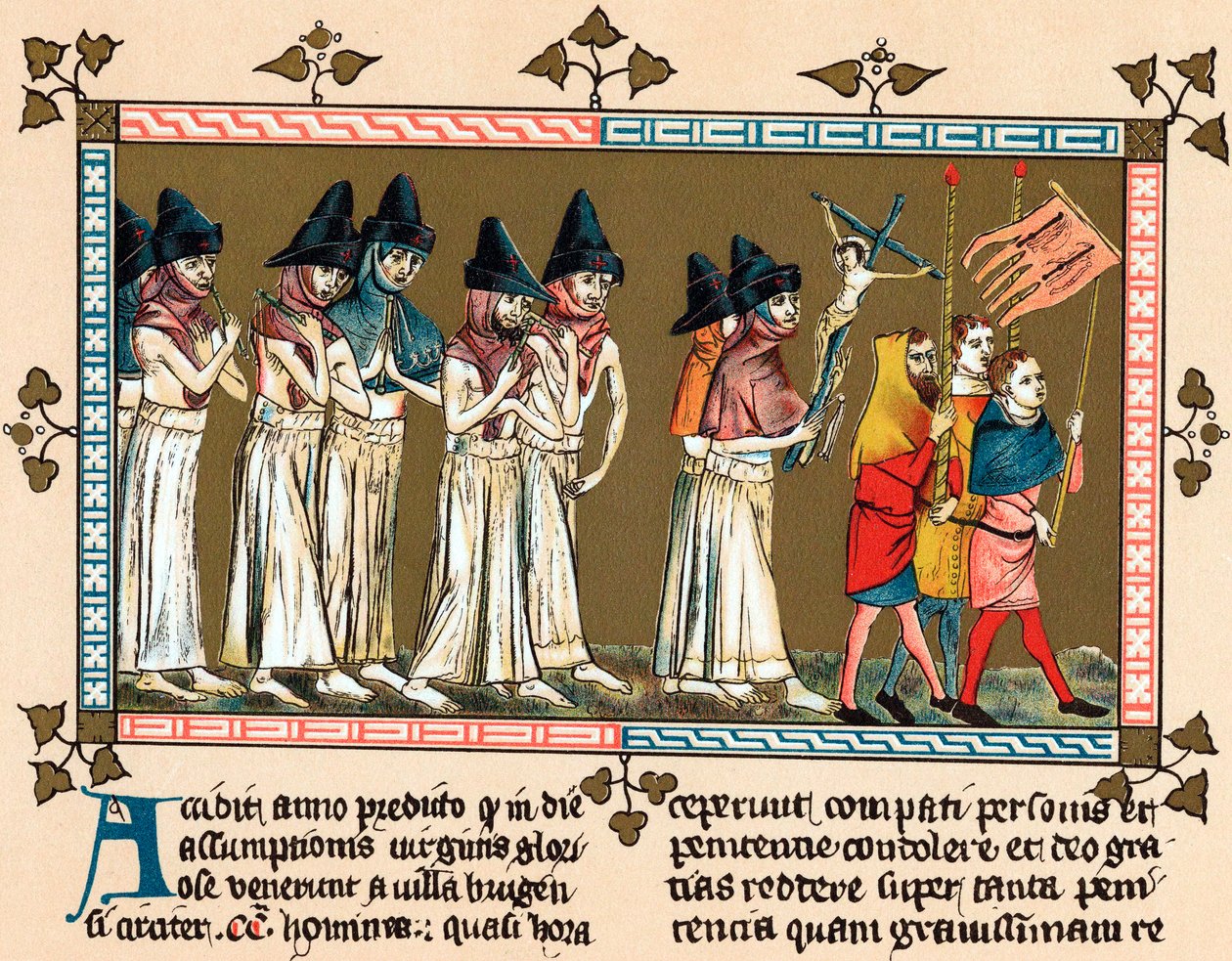 Flagellants dans la ville néerlandaise de Tournai Doornik, 1349 - Unbekannt