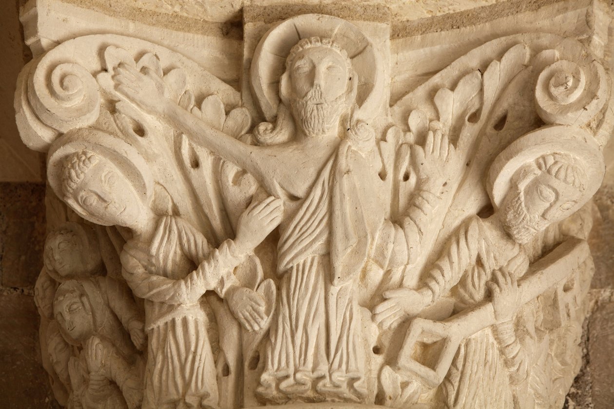 Abbaye de Fleury, chapiteau du porche, Saint-Benoît-sur-Loire - Unbekannt