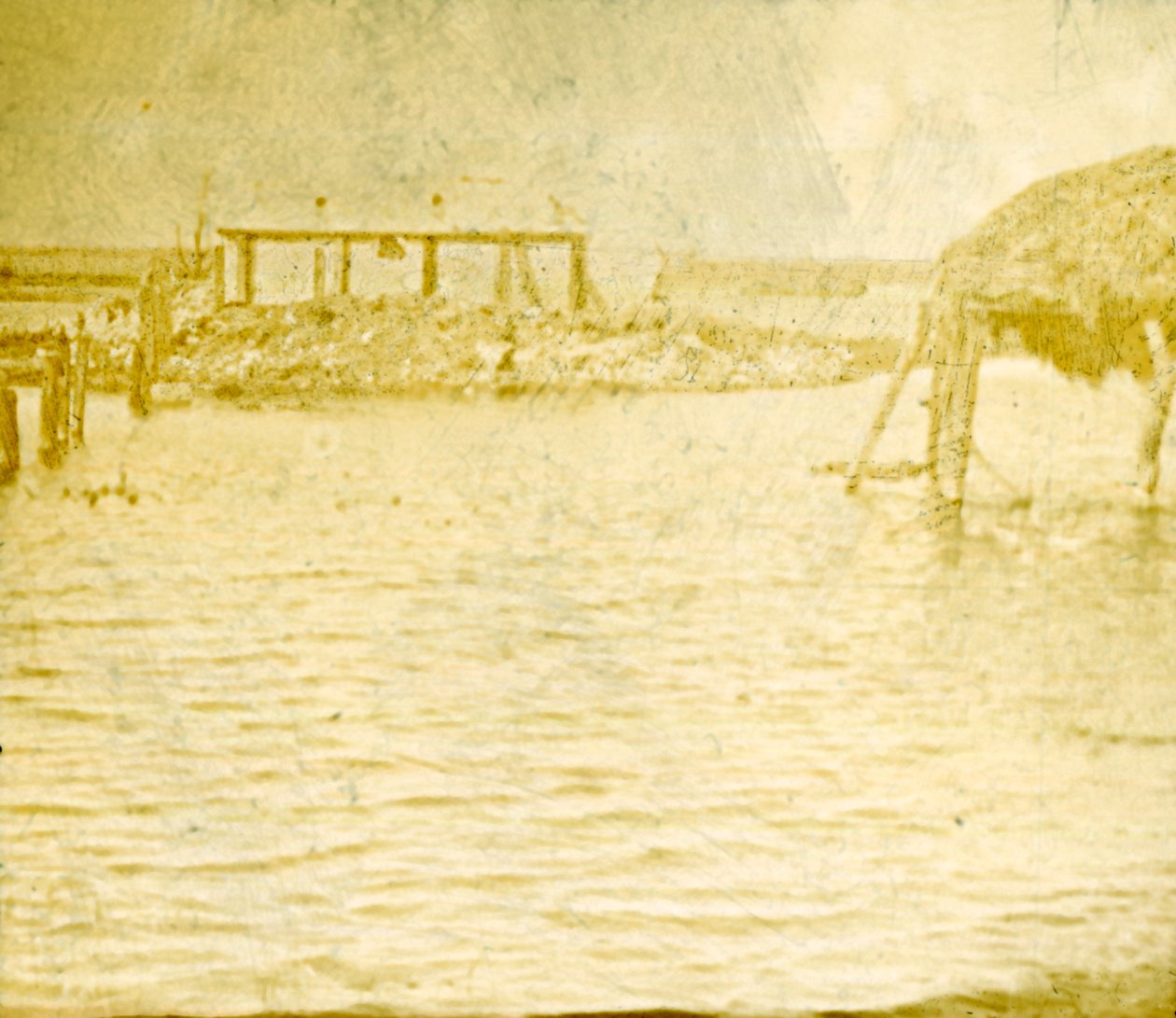 Inondation, Ramskapelle, Belgique, vers 1914-1918 - Unbekannt