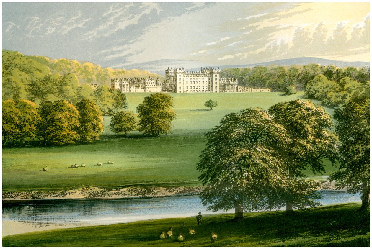 Floors Castle, Roxburghshire, Écosse, Duc de Roxburghe, vers 1880 - Unbekannt
