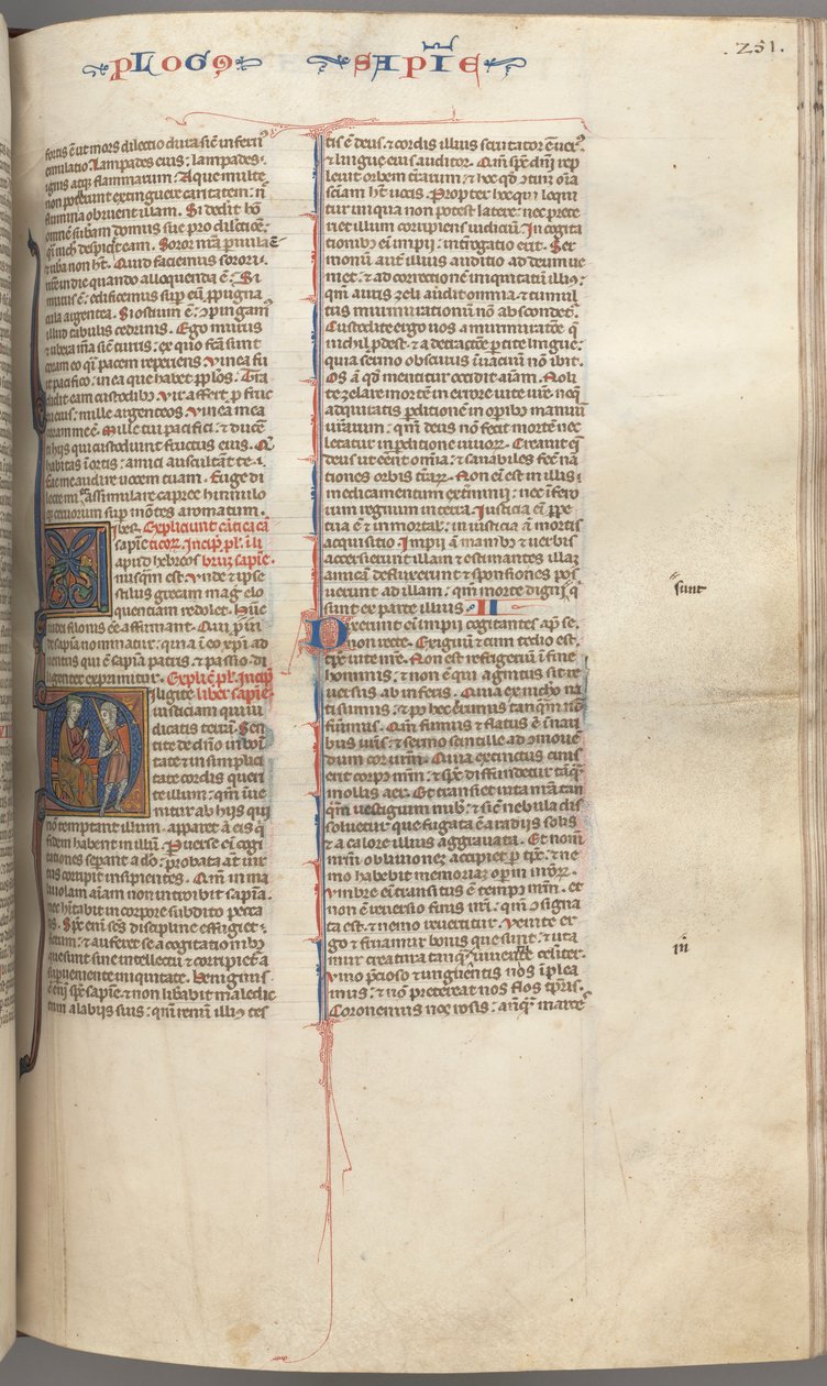 Fol. 251 r, Sagesse, initiale historiée D, Salomon instruisant un soldat - Unbekannt