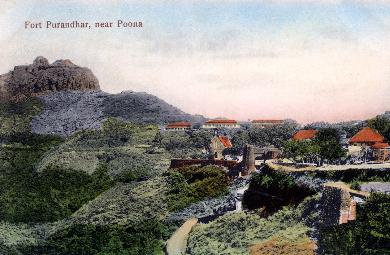 Fort Purandhar, près de Pune Poona, Inde, début du 20e siècle - Unbekannt