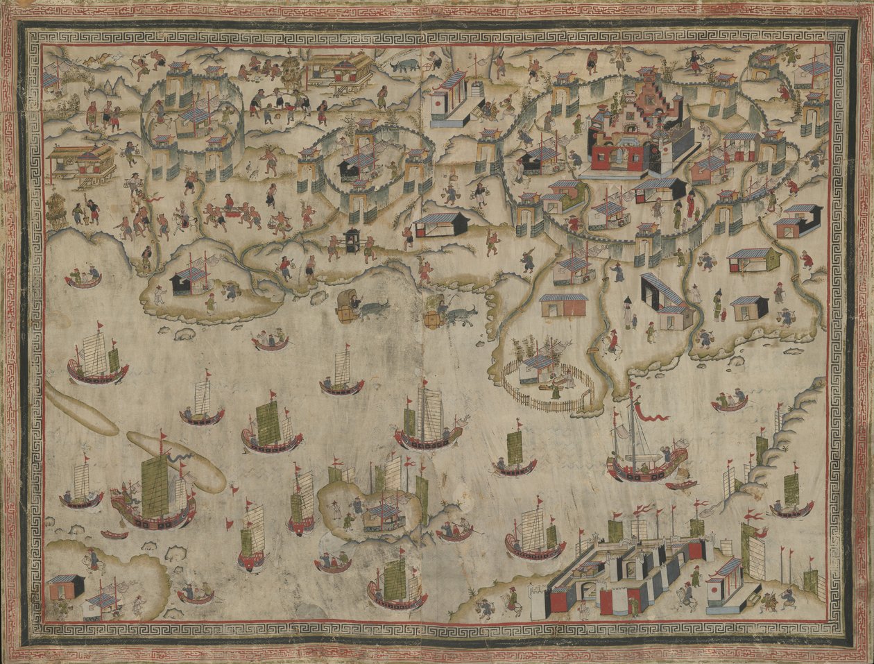 Forts Zeelandia et Provintia et la ville de Tainan, XIXe siècle - Unbekannt