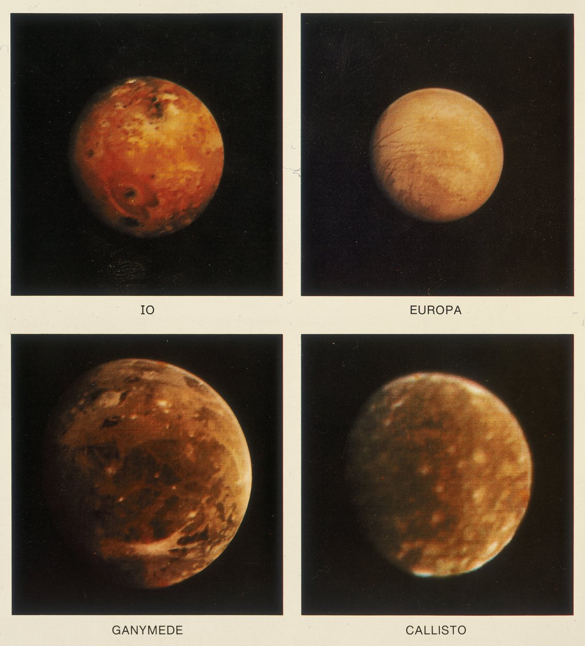 Quatre lunes de Jupiter. Io, Europe, Ganymède et Callisto, 1979 - Unbekannt