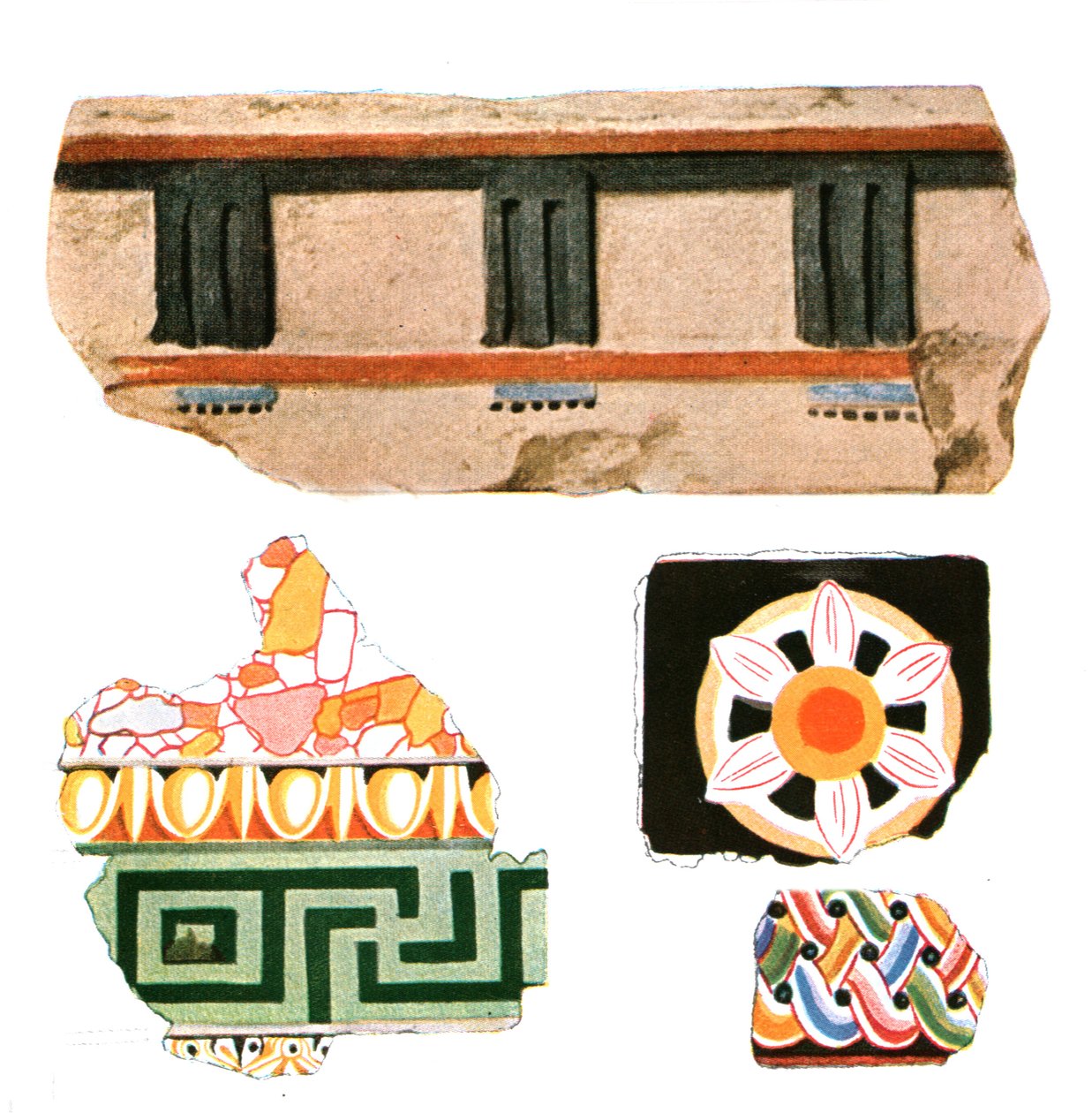 Fragments de décoration de Délos, Grèce, 1928 - Unbekannt