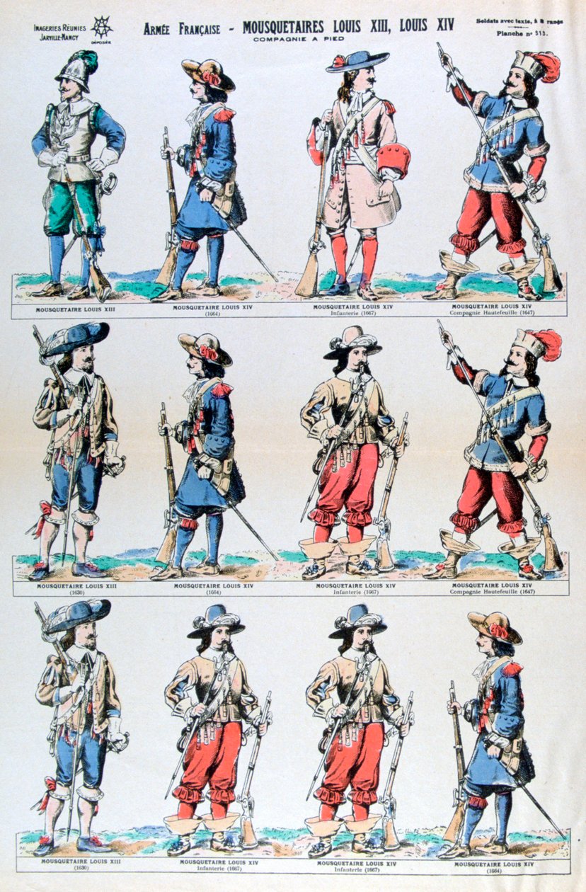 Armée française, mousquetaires de Louis XIII et Louis XIV, 17ème siècle - Unbekannt