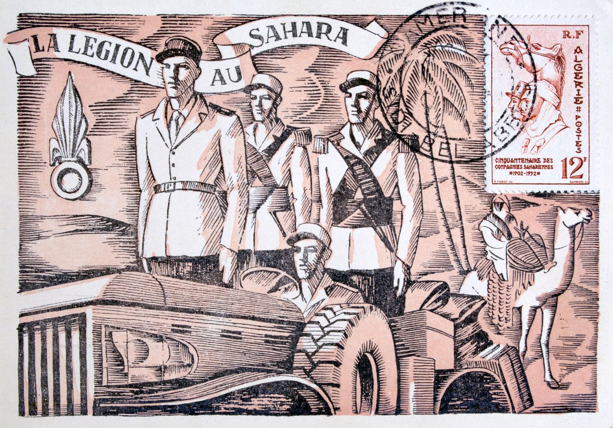 Carte postale de la Légion étrangère française, 1952 - Unbekannt