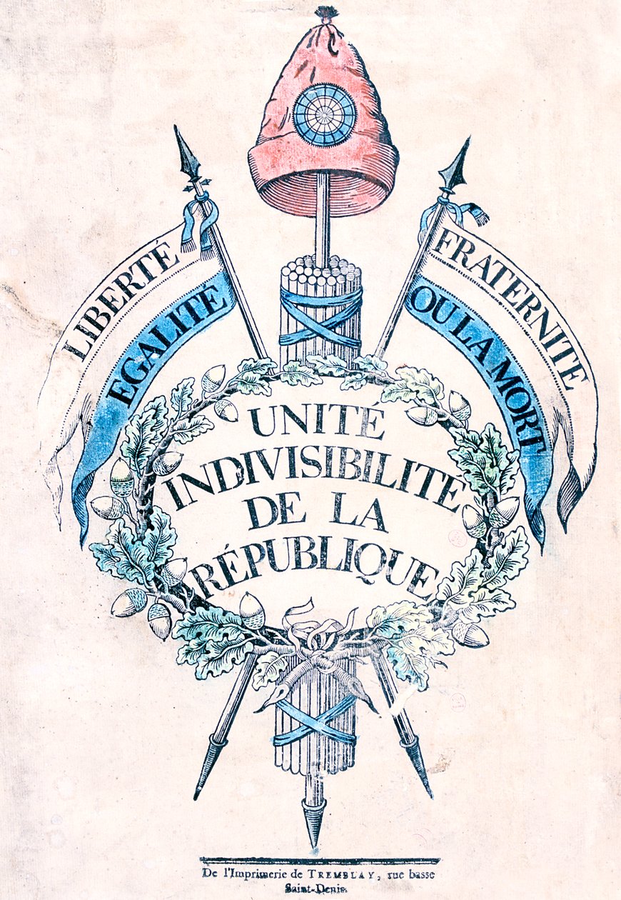 Révolution française 1789 : Emblème allégorique de la République - Unbekannt