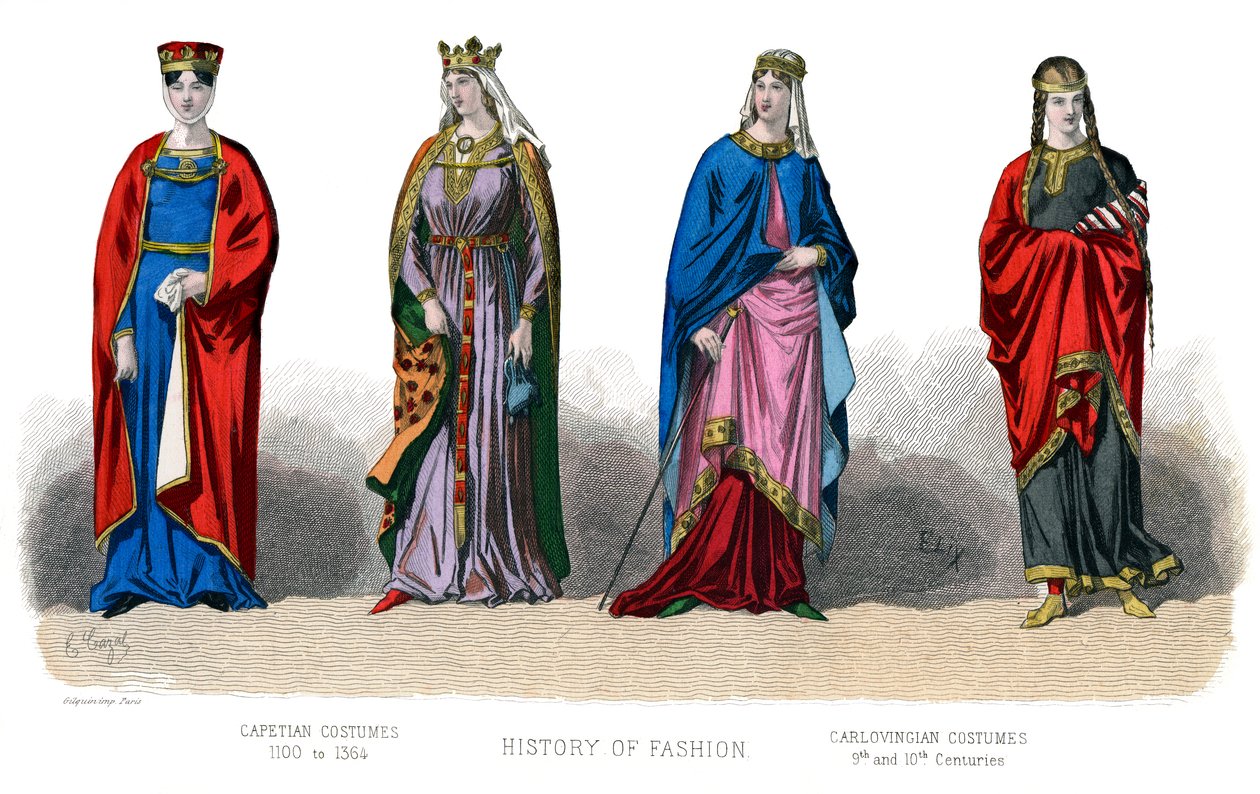 Costume français : Capétien, Carolingien, 1882 - Unbekannt
