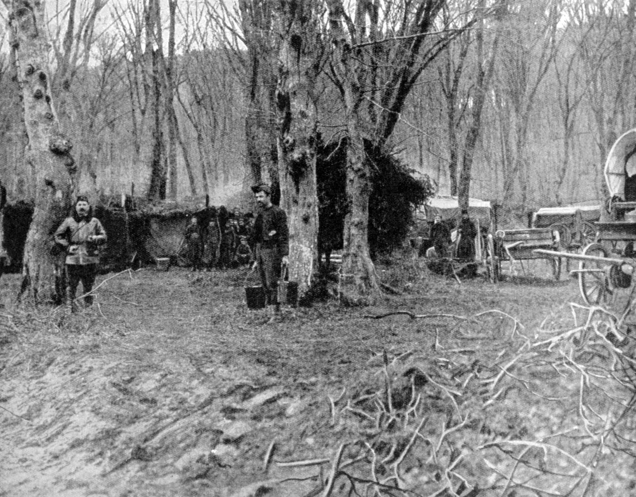 Aire de repos et cuisine de campagne française derrière les lignes, Première Guerre mondiale, 1915 - Unbekannt