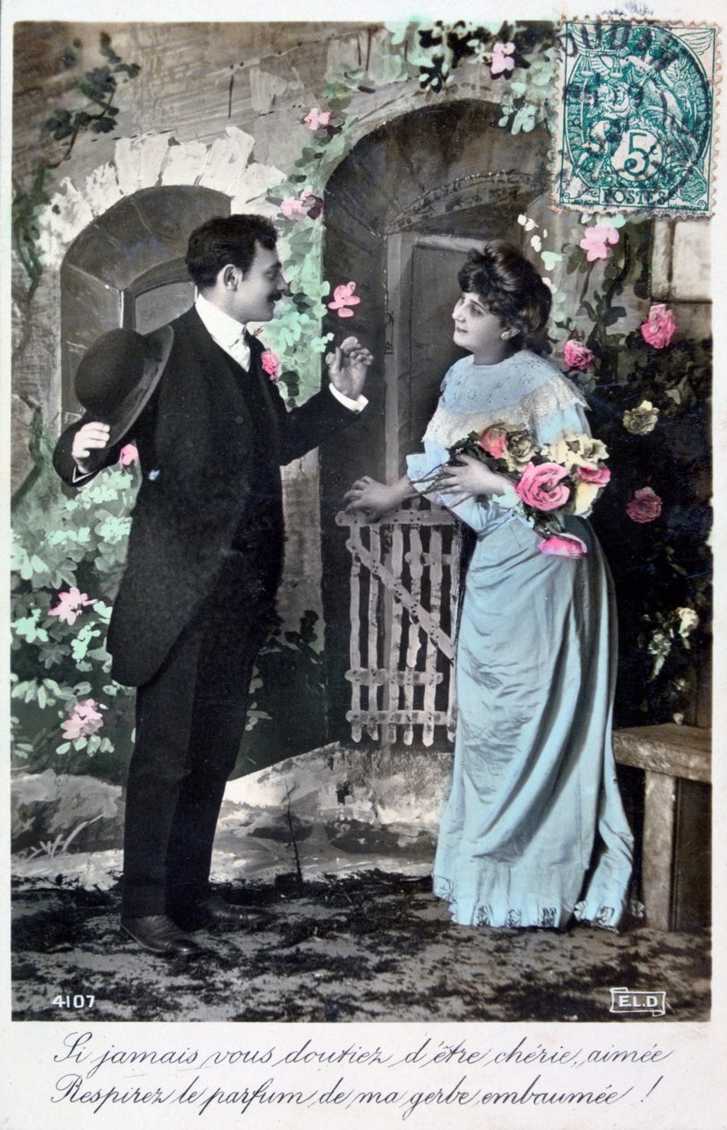 Carte postale romantique française, vers 1900 - Unbekannt