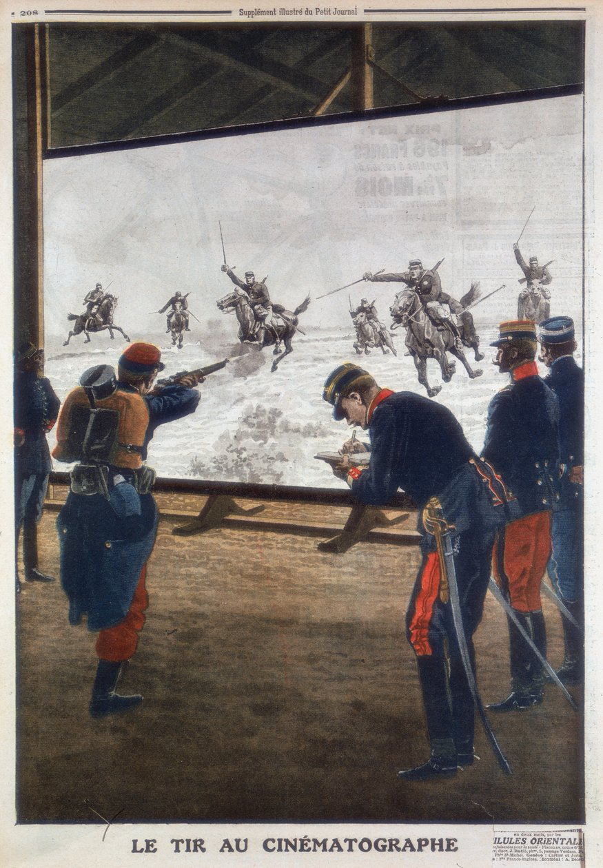 Soldats français utilisant un film de charge de cavalerie pour l