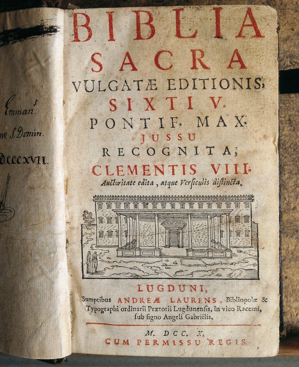 Frontispice de la Bible sacrée de Sixte V (1520-1590) - Unbekannt