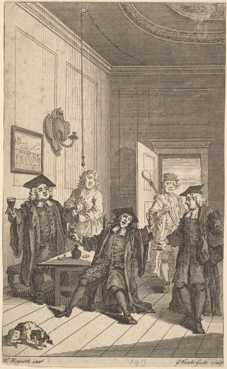 Frontispice de The Humours of Oxford, avril 1730 - Unbekannt