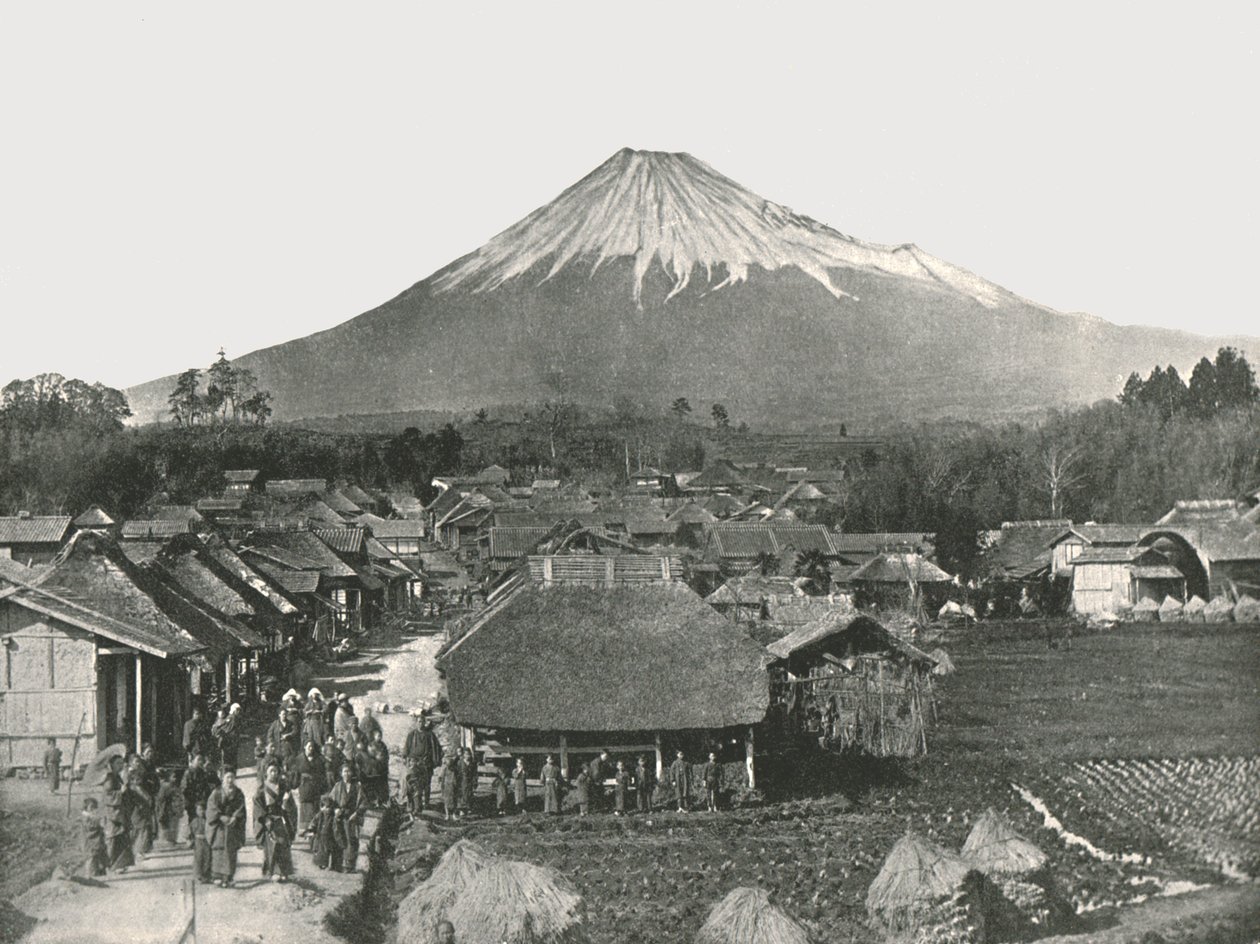 Fujiyama, la montagne sacrée, depuis le village de Jedzumi, Japon, 1895 - Unbekannt