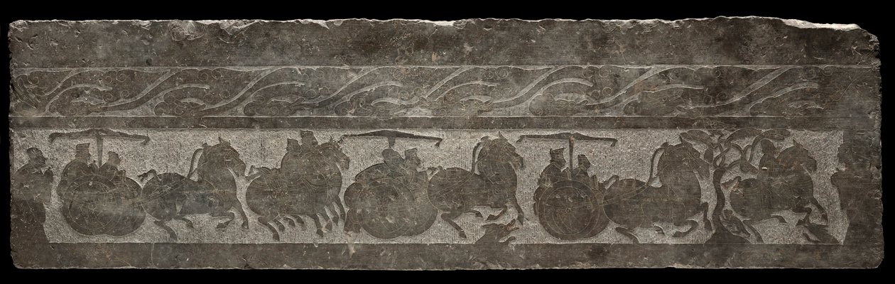 Relief funéraire avec procession de char, 2ème siècle - Unbekannt