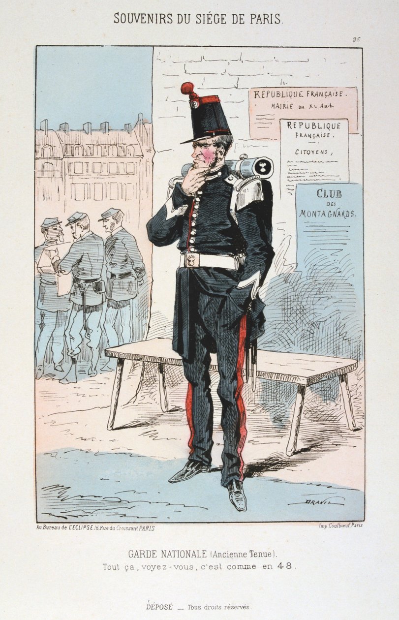 Garde Nationale ancien tenue, Siège de Paris, Guerre franco-prussienne - Unbekannt
