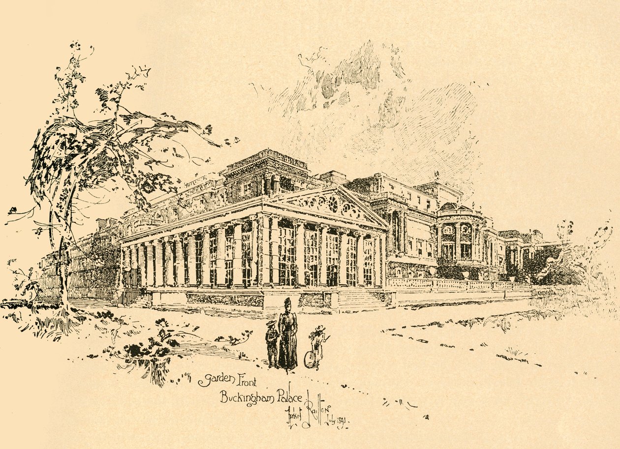 Façade du jardin, palais de Buckingham, Westminster, Londres - Unbekannt