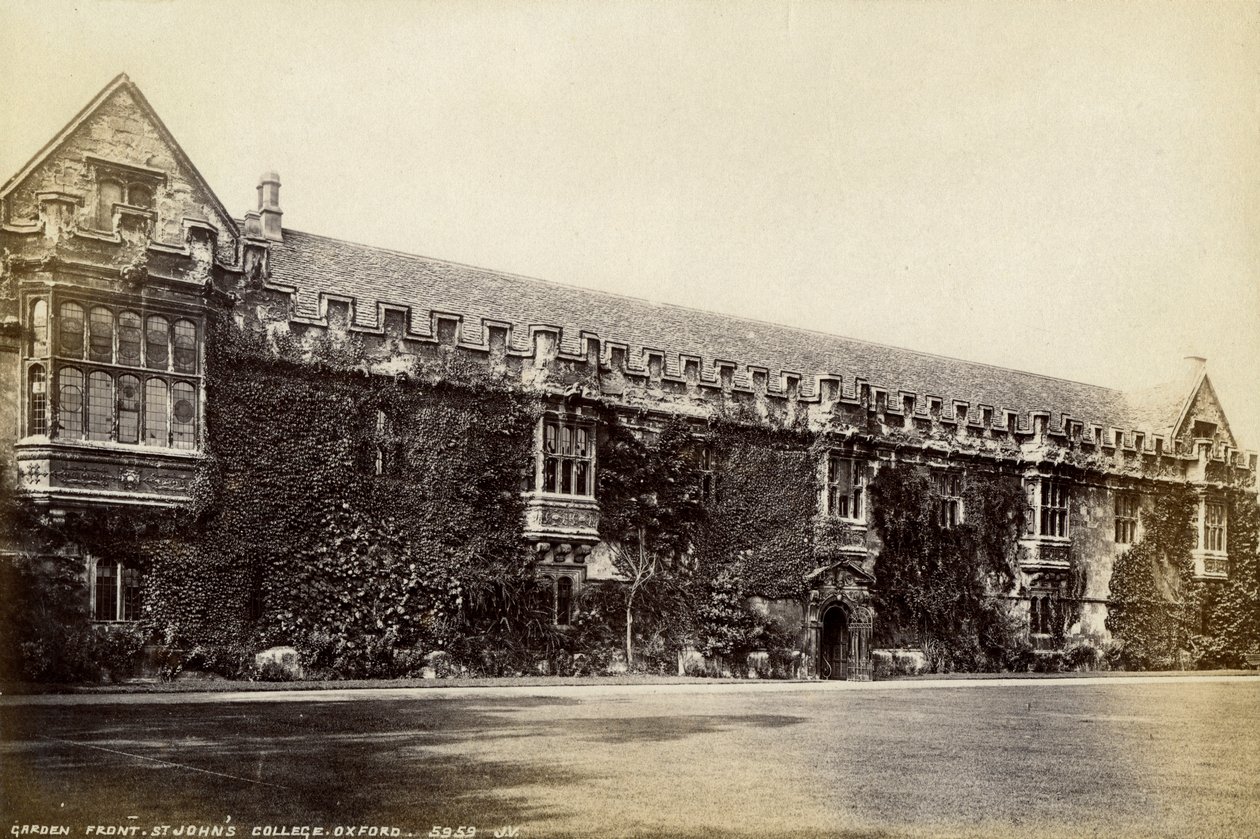 Façade du jardin, St Johns College, Oxford, Oxfordshire, fin 19ème ou début 20ème siècle - Unbekannt