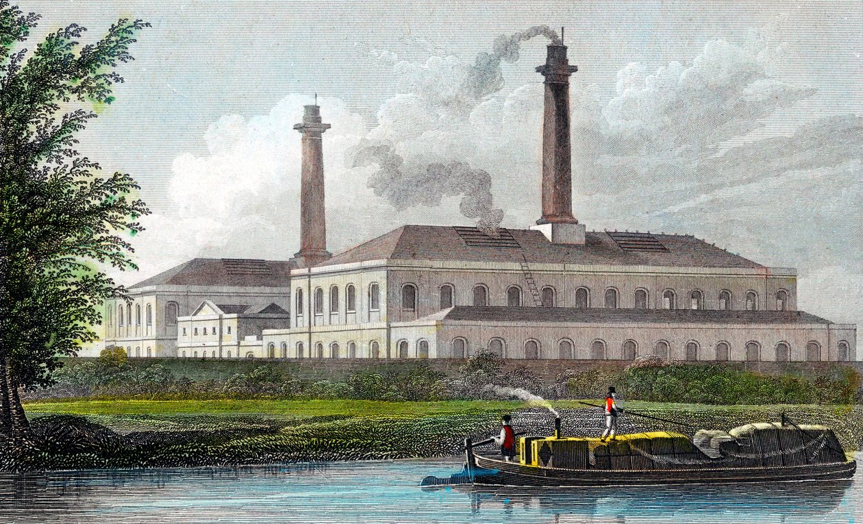 Usines à gaz sur le canal de Regent, Londres, 1828 - Unbekannt