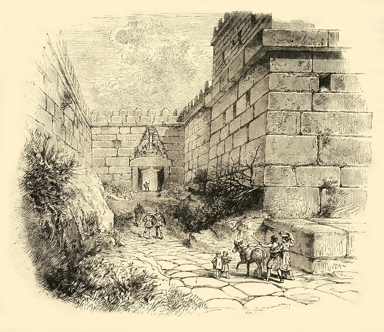 Porte des Lions à Mycènes, 1890 - Unbekannt