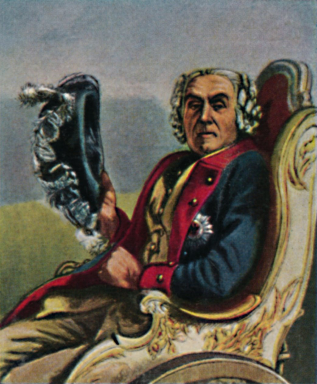 Général Fouqué 1698-1774. - Peinture de Menzel, 1934 - Unbekannt