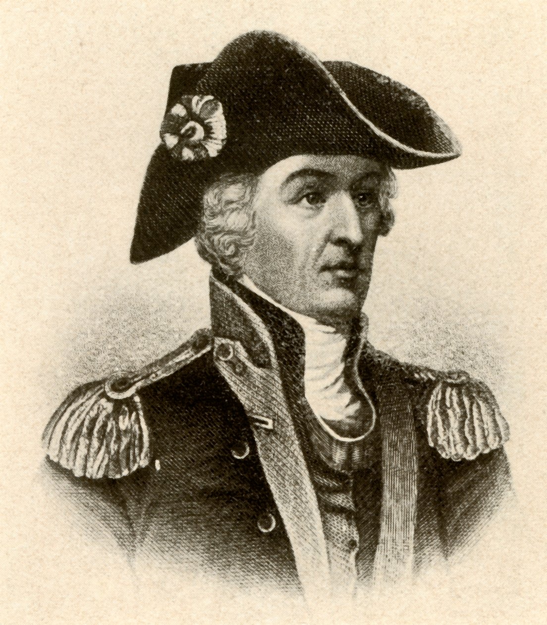 Général Francis Marion, en manteau à col haut et gilet, vers 1770 - Unbekannt