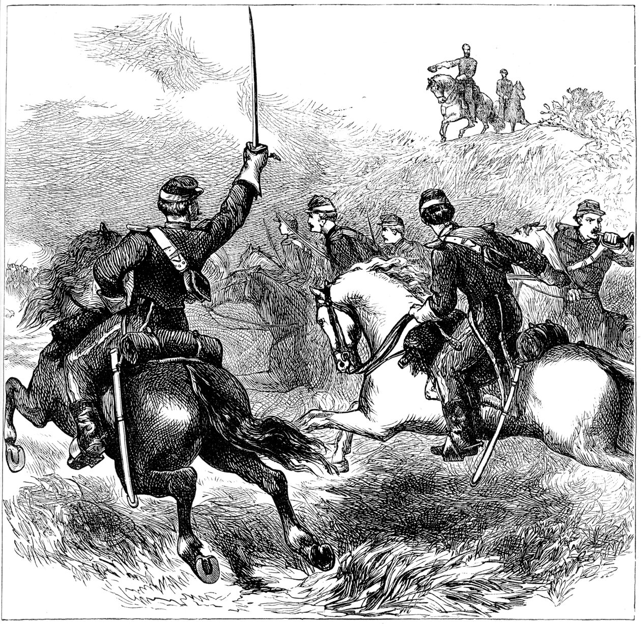 Le général Sheridan à Cedar Creek, Virginie, Guerre de Sécession américaine, 1864 - Unbekannt