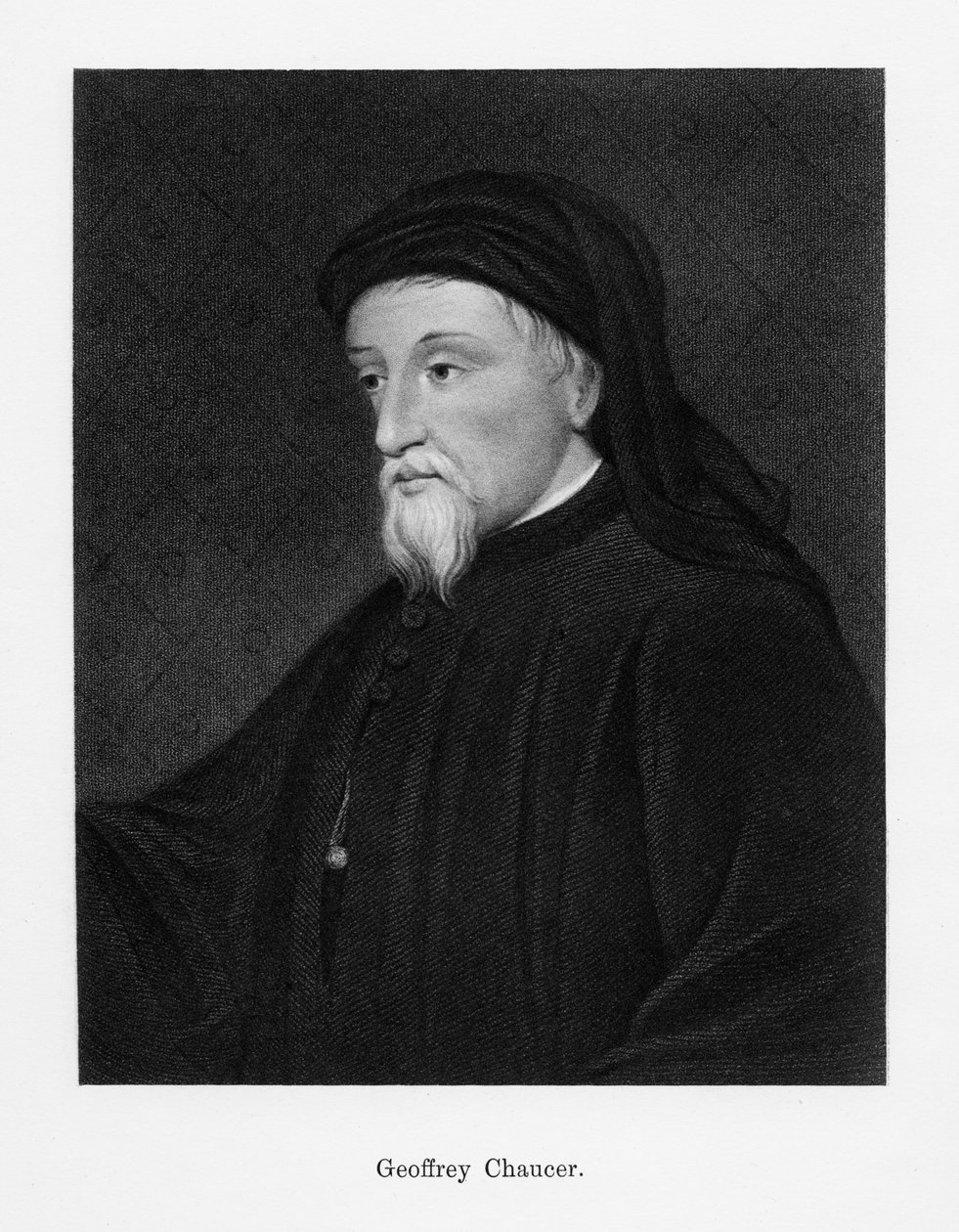 Geoffrey Chaucer, auteur, poète, philosophe, bureaucrate et diplomate anglais, 19ème siècle - Unbekannt