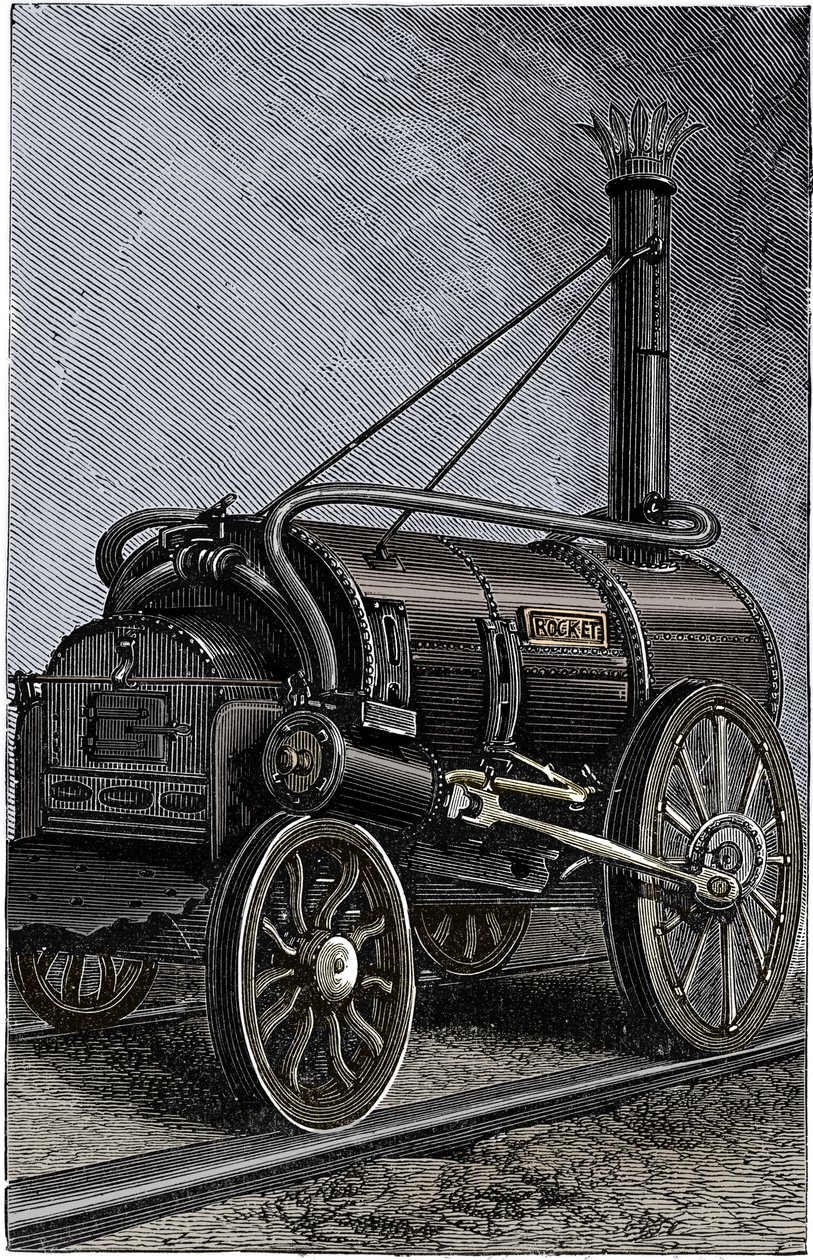 Locomotive Rocket de George Stephenson, 1829, 1892 - Unbekannt
