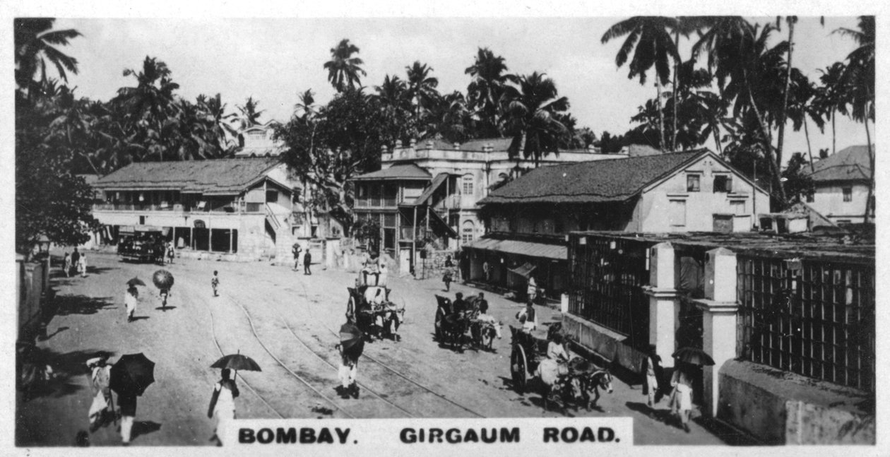Route de Girgaum, Bombay, Inde, vers 1925 - Unbekannt