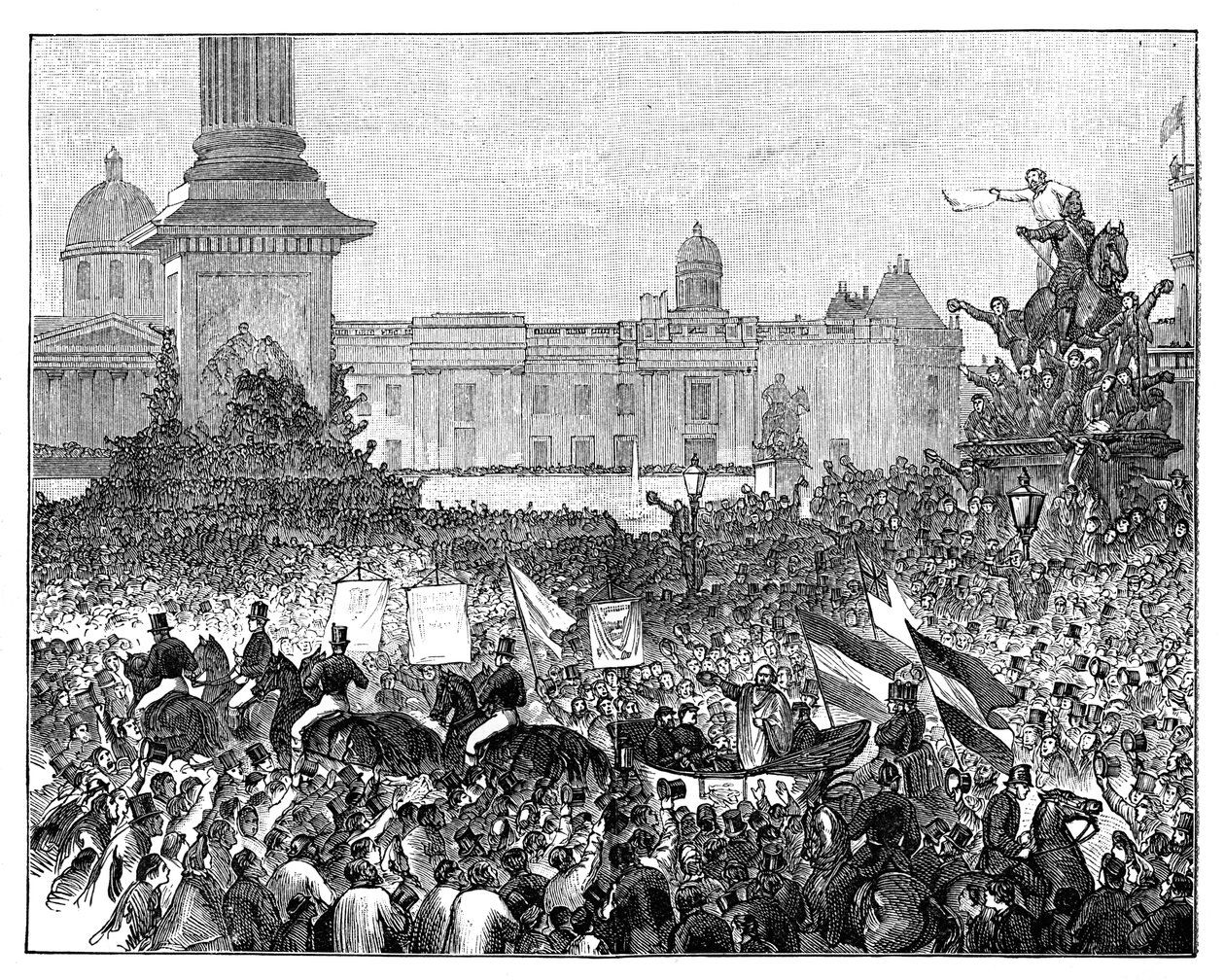 Réception de Giuseppe Garibaldi à Trafalgar Square, Londres, 1864 - Unbekannt
