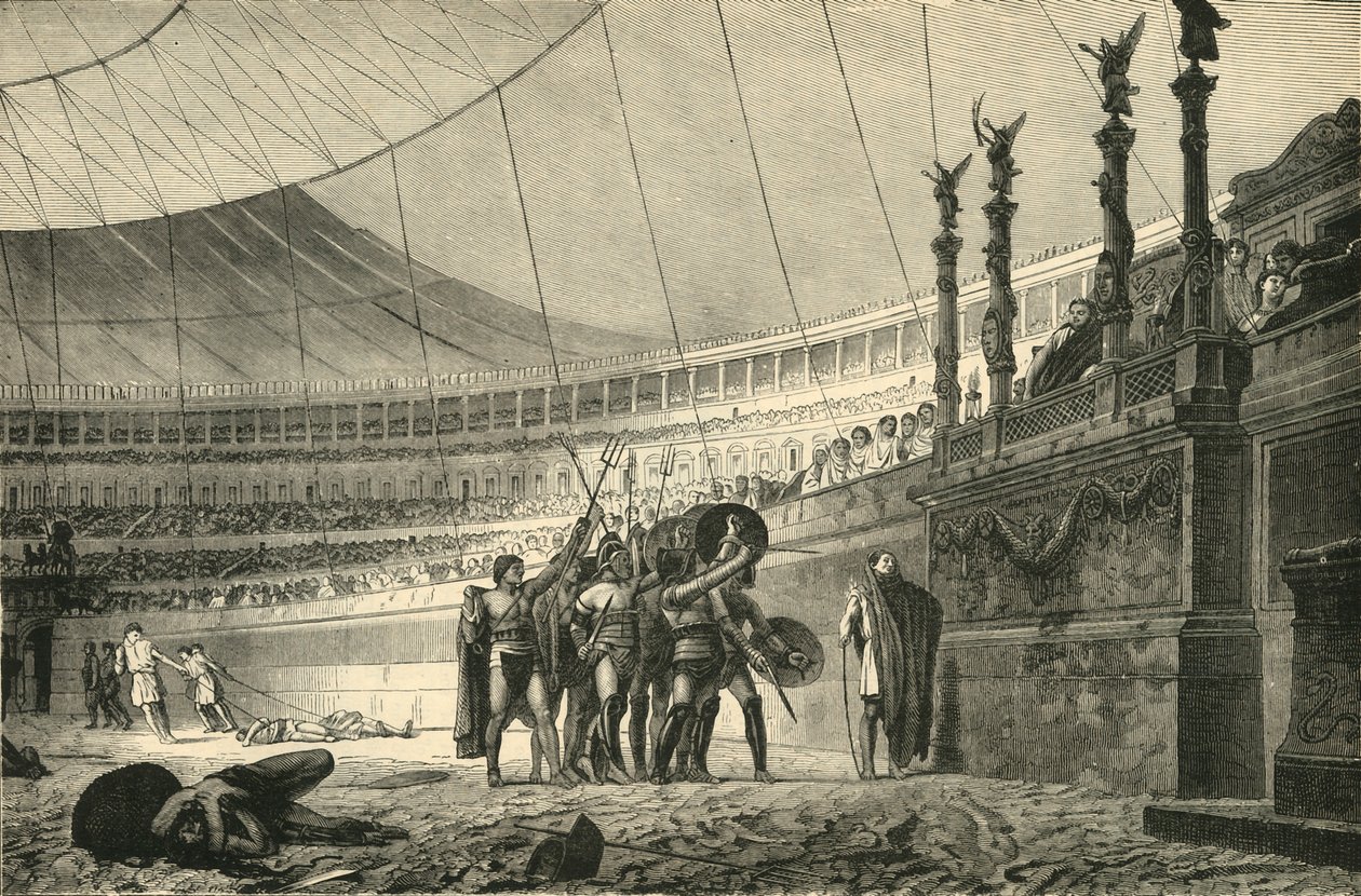 Les gladiateurs saluant l