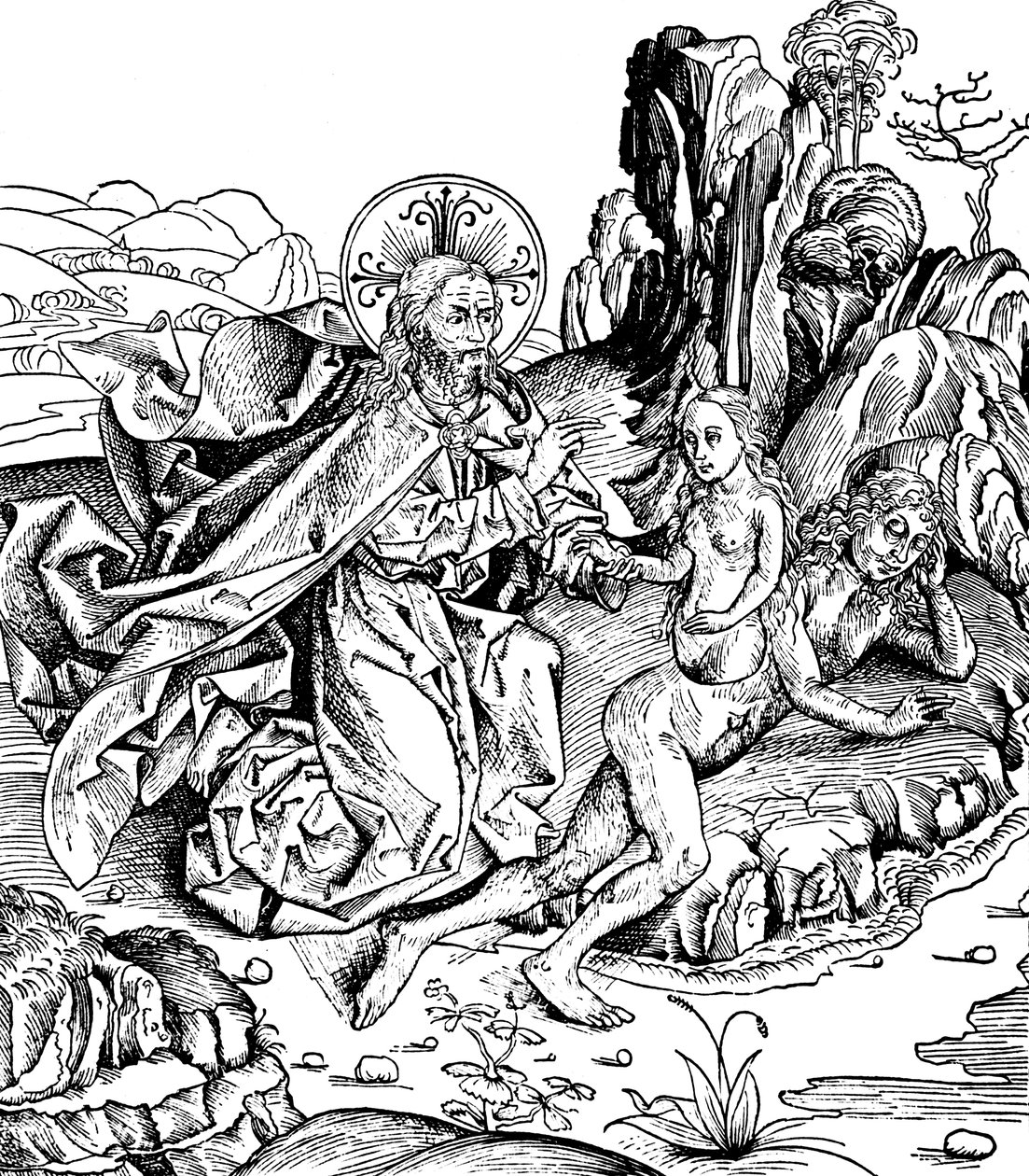 Dieu créant Ève à partir de la côte d