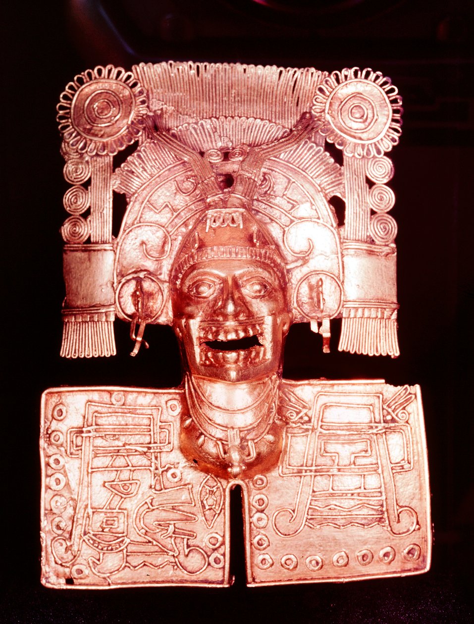 Pendentif en or représentant Mitlantecuhtli, dieu aztèque des morts, 15e siècle - Unbekannt