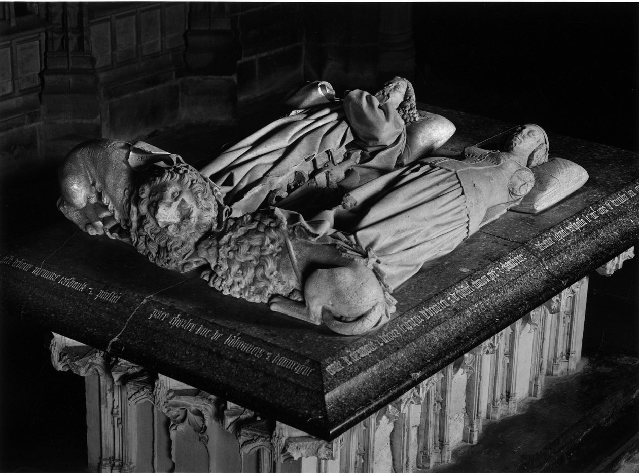 Art gothique : Gisants de Charles Ier de Bourbon (1401-1457) et Agnès de Bourgogne (1407-1476) sculptés par Jacques Morel (1417-1459). 1448-1453. Église Saint-Pierre de Souvigny (Allier). - Unbekannt