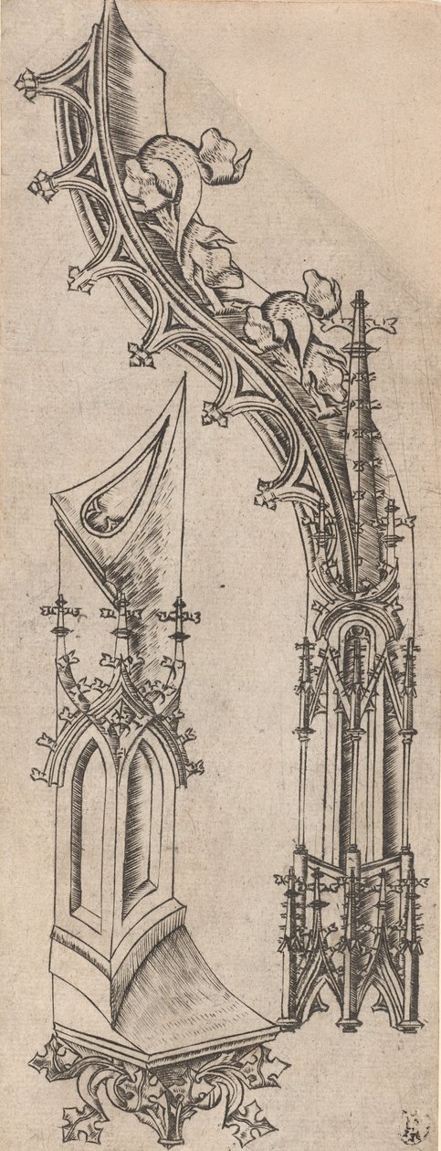 Lettre gothique D, vers 1480-1500 - Unbekannt